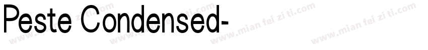Peste Condensed字体转换
